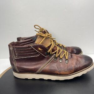 Ted Baker Leather Boots Men‎ Size 9 Lace Up  Brown Hiking Outdoors
